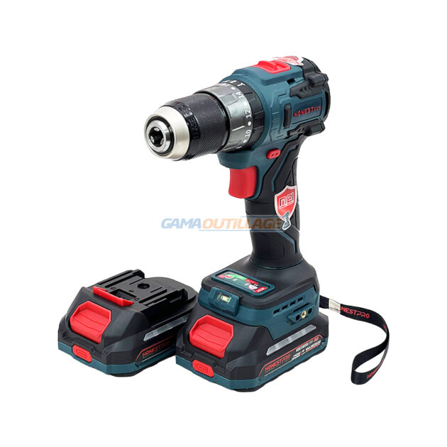 Visseuse perceuse sans fil 21V 2 batteries 2,0Ah HONESTPRO | YAE6120
