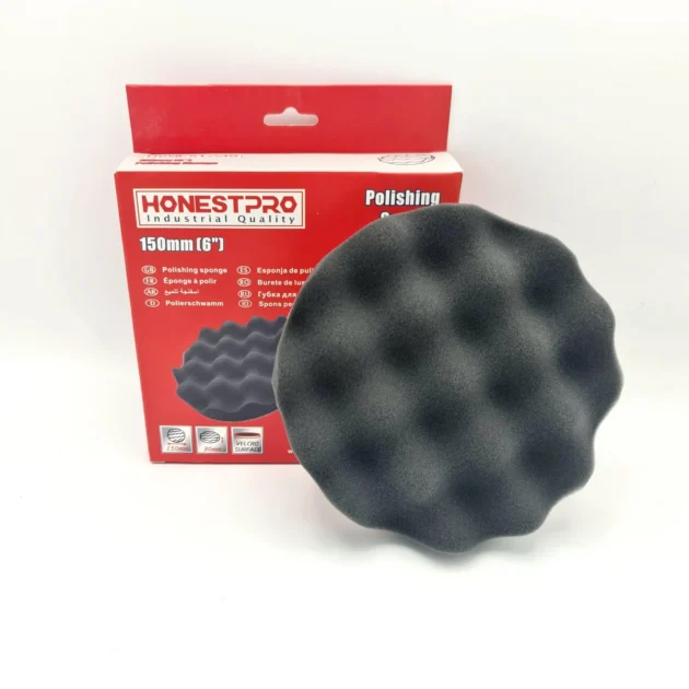 Éponge à polir, éponge de polissage surface ondulée 150mm 6" scratch HONESTPRO YAG1057 - الصورة 2