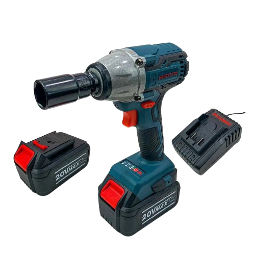 Clé A Choc Boulonneuse sans fil 20v Li-Ion 2 Batteries 4.0Ah Brushless (Avec valise) 1/2" DR 320Nm HONESTPRO | YAE3406 - الصورة 2