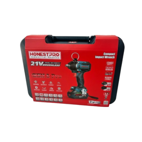 Clé A Choc Boulonneuse Sans Fil 21v Li-Ion BRUSHLESS Avec Batterie 4.0AH 800N.m HONESTPRO YAE6113 - الصورة 4