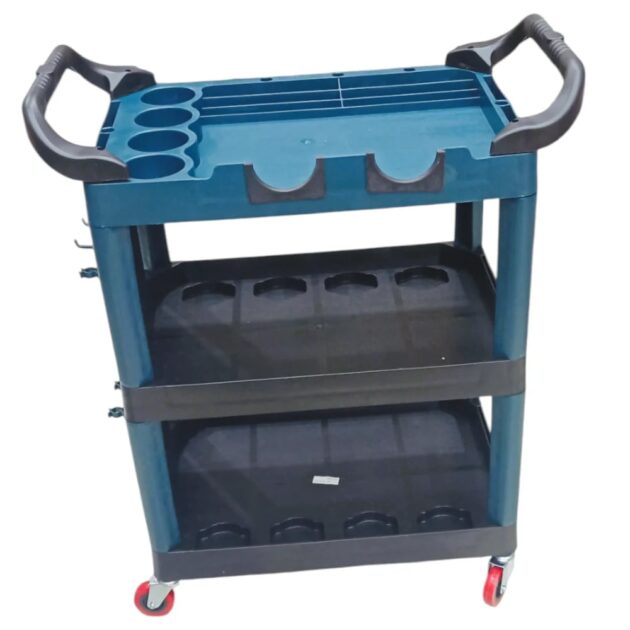 Chariot en plastic à outils à trois plateaux, 3 étages HONESTPRO YAT0221 - الصورة 3