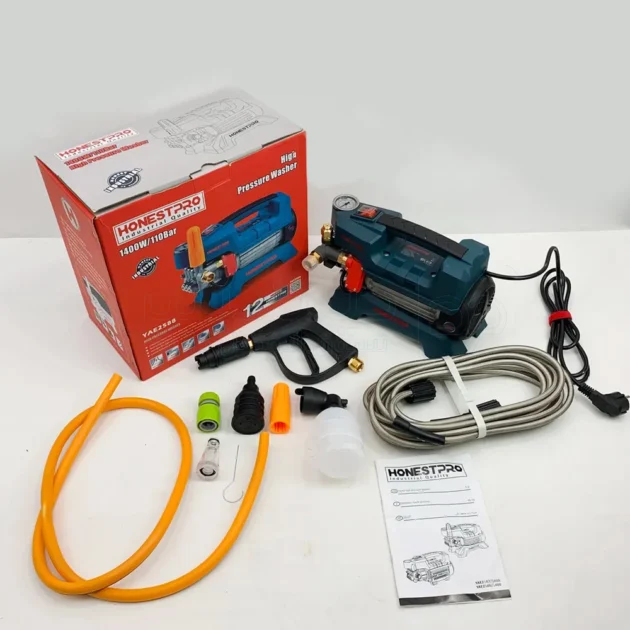 Pompe à nettoyage haute pression 1400W 110Bar HONESTPRO YAE2588 - الصورة 4