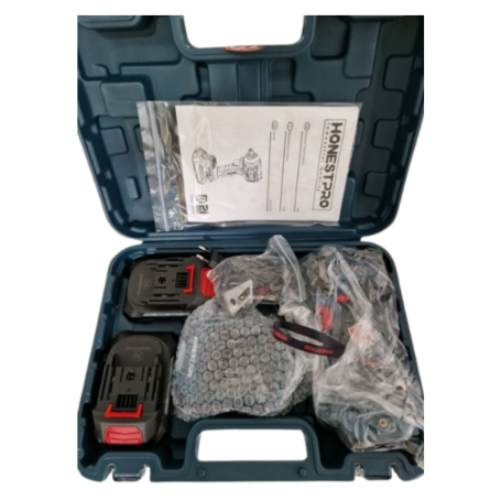 Clé A Choc Boulonneuse Sans Fil 21v Li-Ion BRUSHLESS Avec 2 Batterie 2.0AH 550N.m HONESTPRO | YAE6118 - الصورة 2