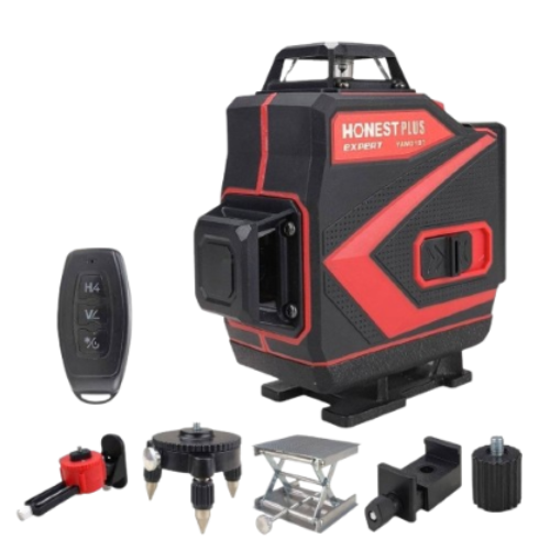Niveau laser vert auto-nivelant 4D 16 lignes (2V-2H) 360° portée maximale 20m avec accessoires et valise HONESTPLUS YAM0197 - الصورة 3