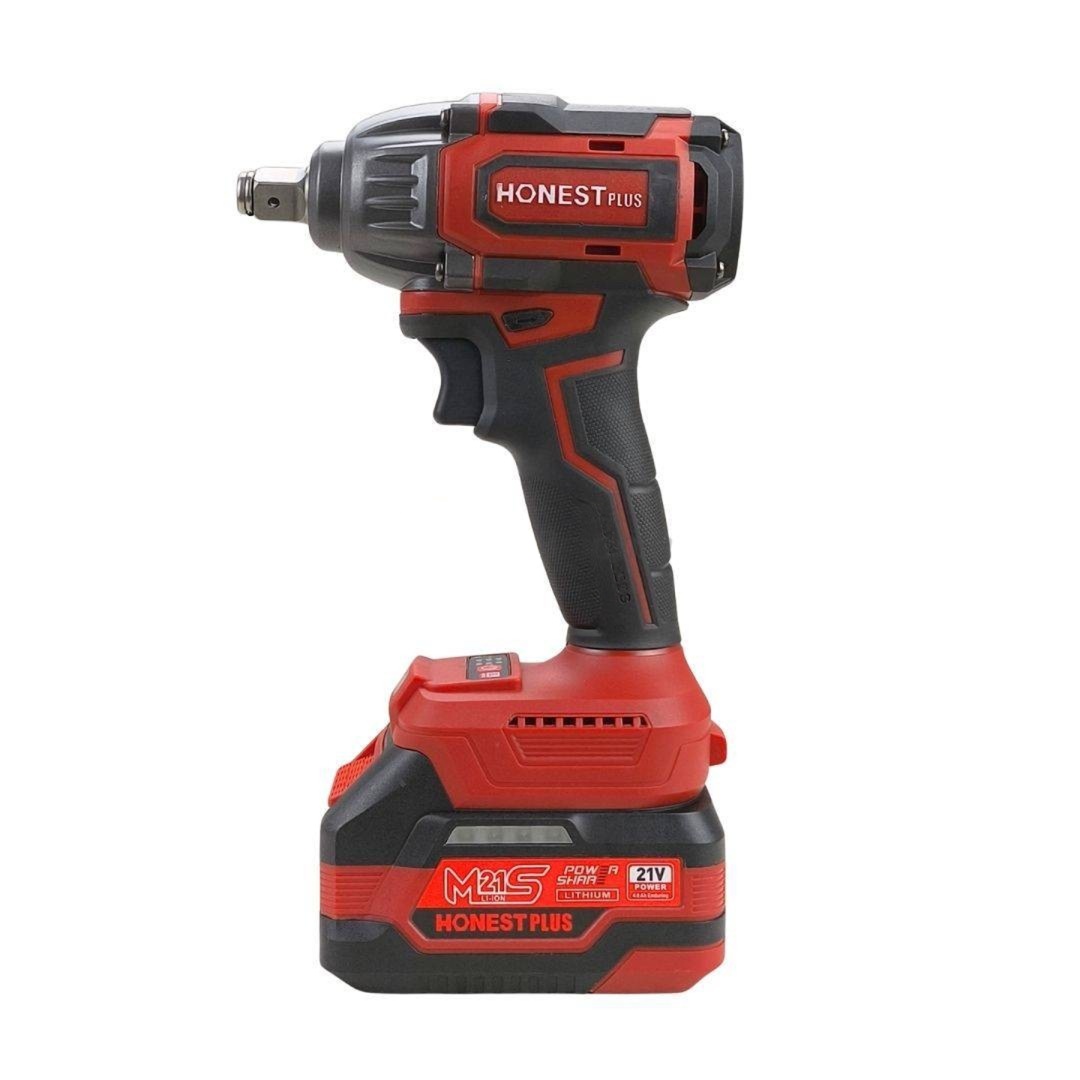 Clé à chocs sans fil 21V 350nm Brushless avec batteries 4.0Ah et chargeur et coffret HONESTPLUS YAE6127 - الصورة 3